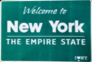 welcome to New York State sign